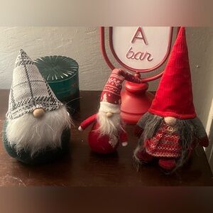 New 3 misc holiday gnomes